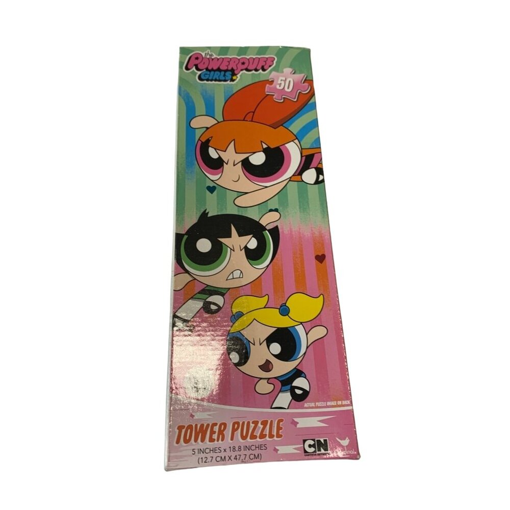 New Powerpuff Girls 50 piece puzzle Tower Puzzle 5 in x 18.8 in Ages 6+